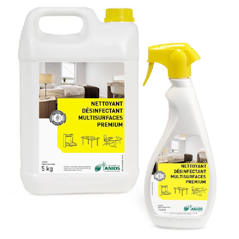 DETERGENT DESINFECTANT MULTI-SURFACES ANIOS PREMIUM - SANS ALCOOL - 5 L