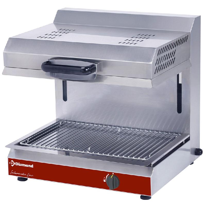 Diamond - Salamandre gaz, avec plafond mobile - réf. SA/61G - inox AKS-SA/61G_0