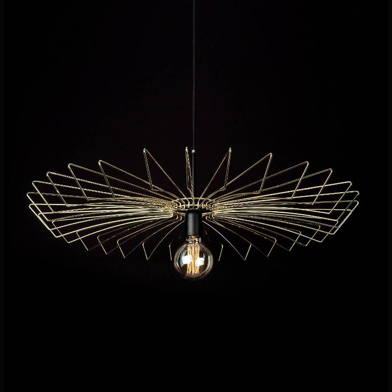 EULUNA SUSPENSION UMBRELLA DE FORME PLATE, DORÉE