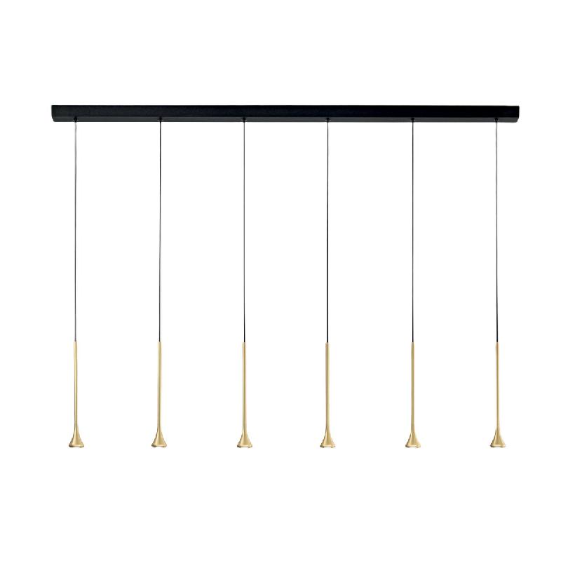Fabas Luce Suspension Led Susa 30 W 2790 Lm 3000 K À Intensité Variable, Structure En Métal Noir Et Laiton Satiné - Susa - multicolore 8019282561989_0