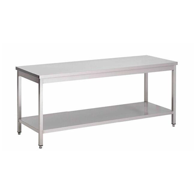 Gastro-Inox Table de travail avec fond de base en inox 700x700x880mm - 7445908561537_0
