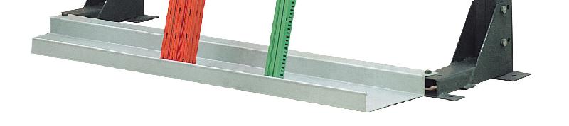 Goulotte l.2000 mm pour rayonnage porte-barres vertical_0