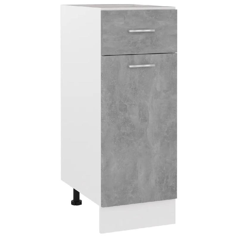 Helloshop26 - Armoire à tiroirs design fonctionnelle rangement cuisine 30 x 46 x 81 cm en bois d'ingénierie gris béton 02_0047655 - gris Bois massi_0