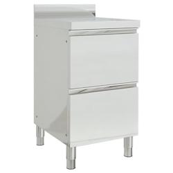 HELLOSHOP26 armoire de cuisine commerciale 96 cm avec 2 tiroirs acier Inoxydable - 3000062731536_0