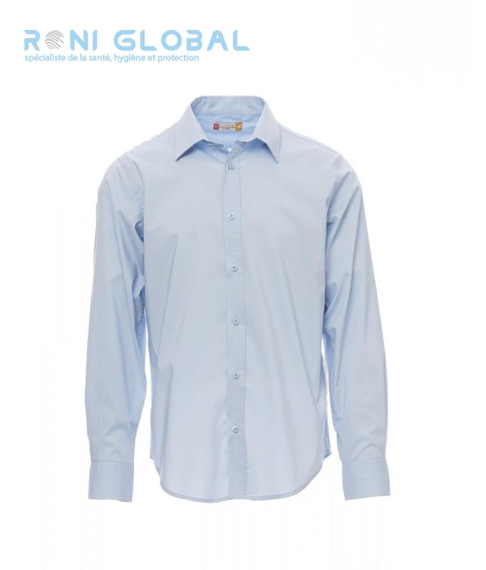 Chemise de travail homme manches longues - coupe slim, stretch en coton, polyester et élasthanne - Image Payper_0