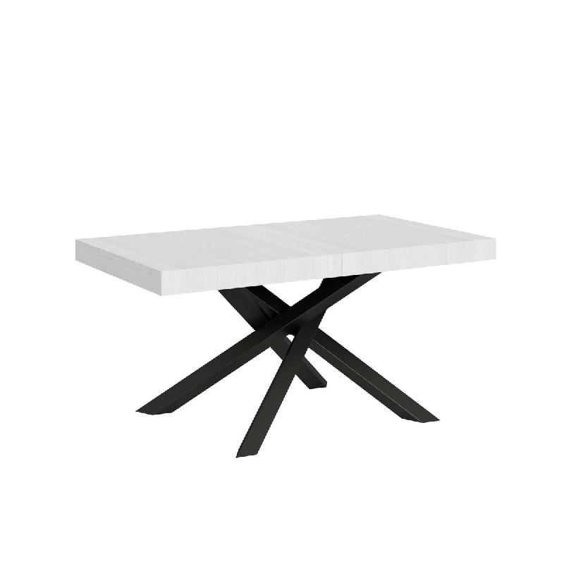 Itamoby Table Extensible 90X160/420 Cm Volantis Frêne Blanc Structure Anthracite - blanc VE160TAVLT420-BF-AN_0