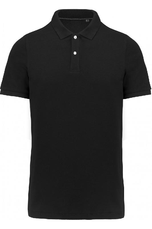 KARIBAN Polo Supima® manches courtes homme Noir L 100% Coton - L noir 3663938159683_0