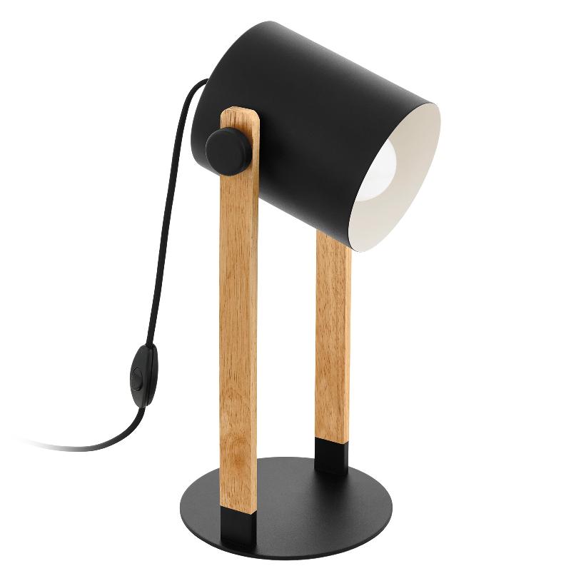 EGLO LAMPE À POSER HORNWOOD AVEC DÉTAILS EN BOIS