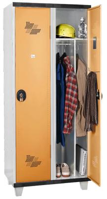 VESTIAIRE INDUSTRIE SALISSANTE S/PIEDS L 40 CM-1 COLONNE SERRURE MORAILLON BLEU - MANUTAN COLLECTIVITÉS