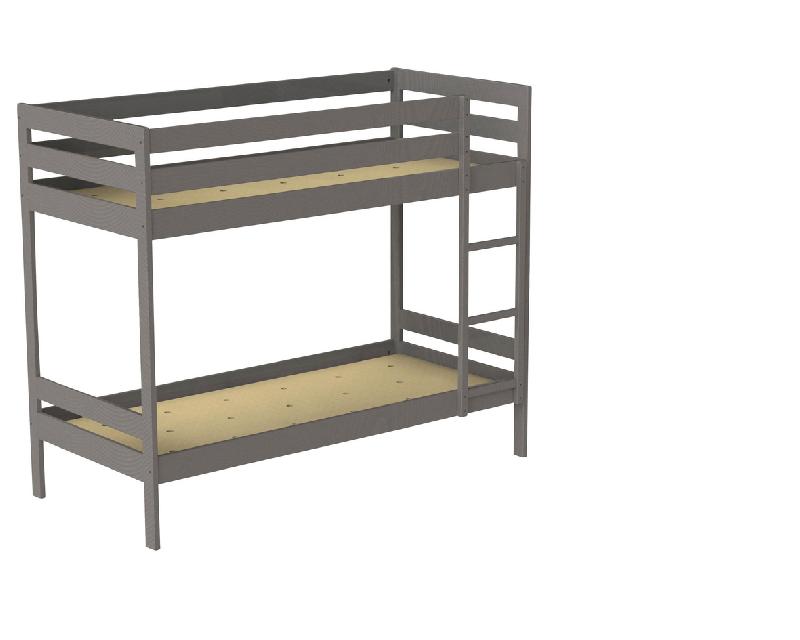 LIT SUPERPOSÉ FIXE NOVA SOMMIER AGGLO 90X200 BOIS COLORIS TAUPE - MANUTAN COLLECTIVITÉS