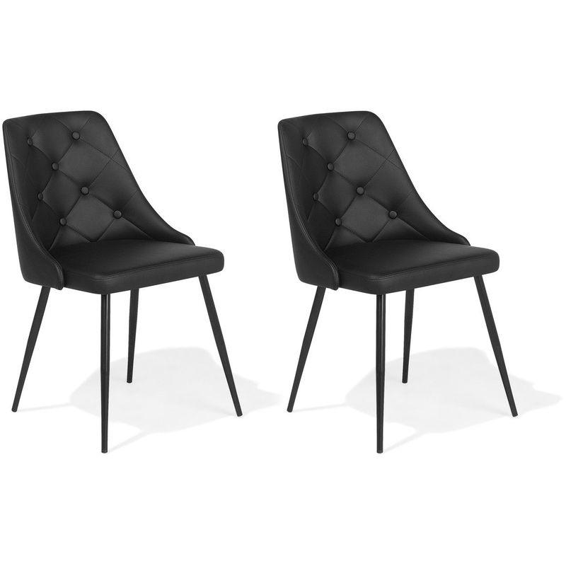 LOT DE 2 CHAISES AU DESIGN CONTEMPORAIN ET ÉLÉGANT BELIANI LOT DE 2 CHAISES AU DESIGN CONTEMPORAIN ET ÉLÉGANT BELIANI