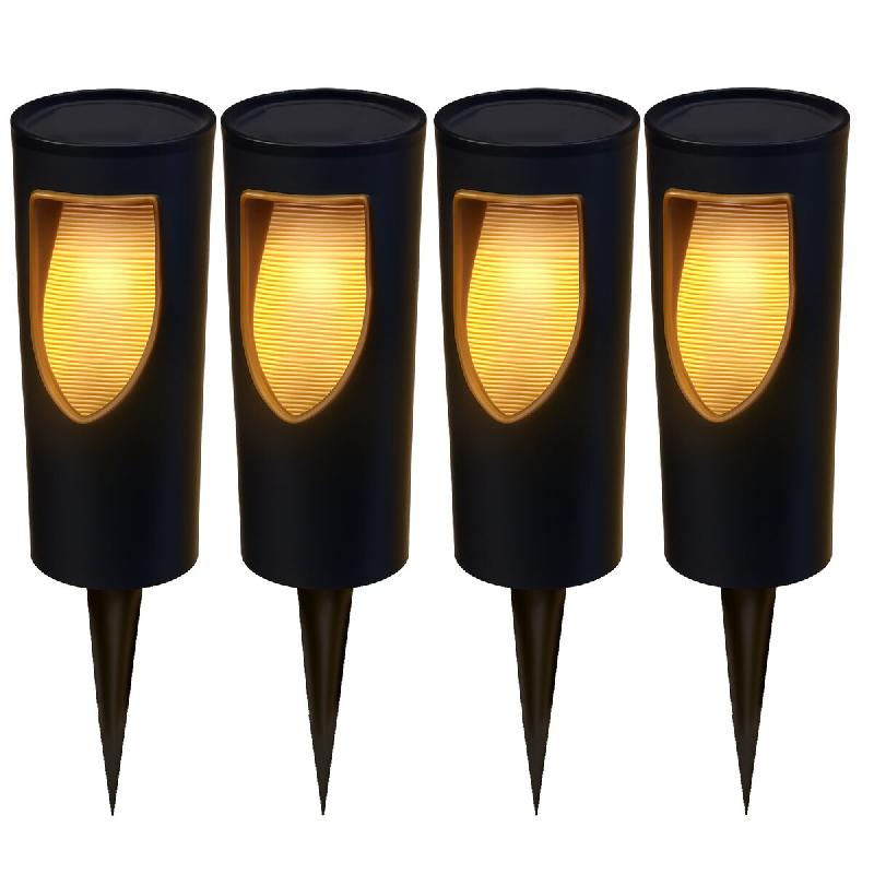 Lot de 6 Balises solaires à piquer H34CM Noir Lumisky - noir 3666162012090_0