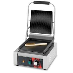 Machine à panini professionnelle lisse inox - 1800W, cuisson homogène 50-300°C - Equipementpro - Réf. PG-811C_0