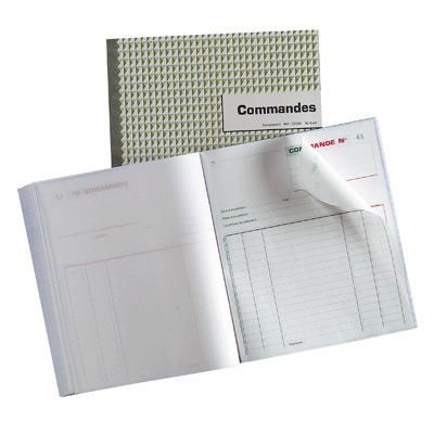 CARNET AUTOCOPIANT DE COMMANDES TRIPLI - FORMAT 21 X 18 CM, PORTRAIT, 50 FEUILLES (BLOC 50 FEUILLES) - LOT DE 5