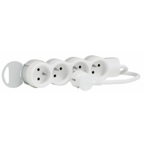 MULTIPRISE 4 PRISES 2P+T SANS INTERRUPTEUR - 16A - CORDON 1,5M - 50055 LEGRAND