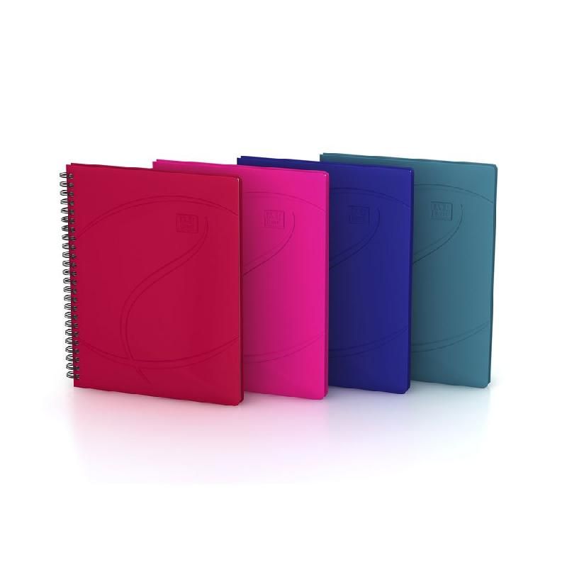 OXFORD CAHIER À SPIRALES BEAUTY EDEN DAYBOOK - FORMAT A5 MAXI (90 G/M2) - 120 PAGES LIGNÉES - COULEURS ASSORTIES
