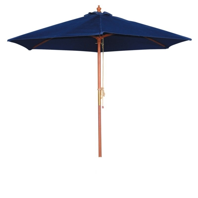 PARASOL BOLERO ROND, BLEU FONCÉ, 2,5 MÈTRES