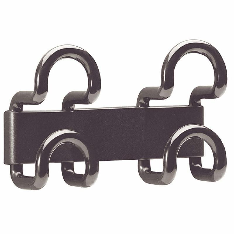 PATERE DESIGN UNILUX - 2 PATERES - NOIR