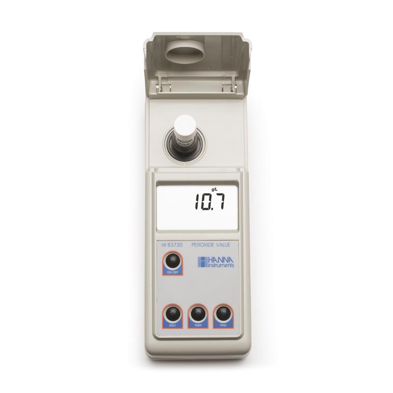 Photomètre indice de peroxydes pour huile d'olive - HI83730-02 avec kit de départ (10 tests) et mallette de transport_0