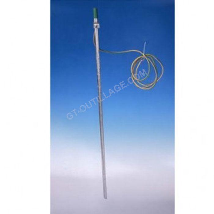 Piquet de terre SDMO pour groupe électrogène - galvanisé 1 m - câble 2 m - réf. 11573654_0