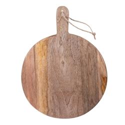 Planche à découper avec manche 30 cm Baija -  Marron Rond Bois Table Passion 50x cm - marron Bois massif 3106238670224_0
