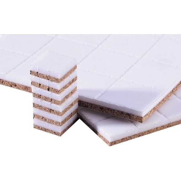 Plots de calage auto-adhésifs - mousses pour conditionnement - modèle Pack Shop - mousse souple 48x48x15mm_0