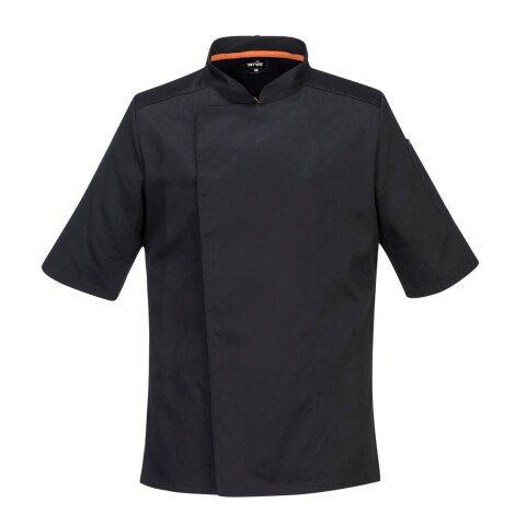 PORTWEST C746 VESTE DE CUISINE MANCHES COURTES STRETCH MESH AIR PRO NOIR - TAILLE XL