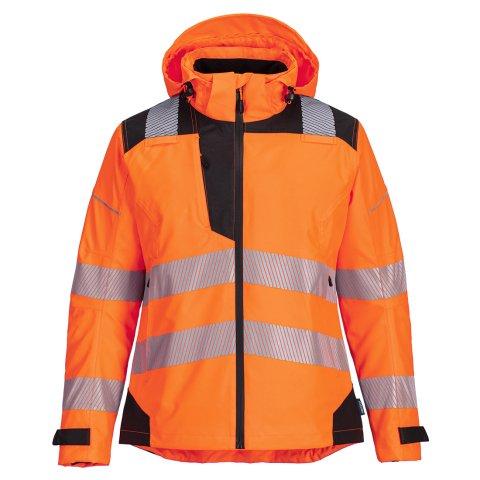 PORTWEST PW389 VESTE DE PLUIE HAUTE VISIBILITÉ PW3 POUR FEMME ORANGE/NOIR - TAILLE L
