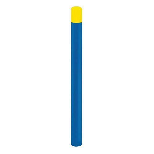 POTELET CARREFOUR ÉCOLE Ø76 MM - BLEU 5010/JAUNE1021 - PROCITY