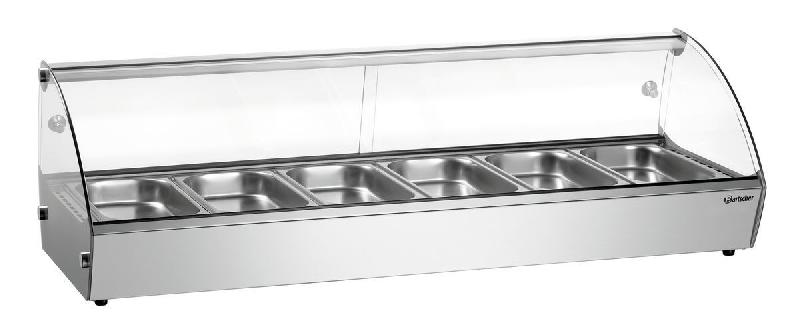 Présentoir chauffant R6 - 6 x GN 1/3 - Marque Bartscher - 42 kg_0