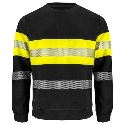 PROJOB 6129 SWEATSHIRT EN ISO 20471 CLASSE 1 JAUNE/NOIR - TAILLE XXXXL