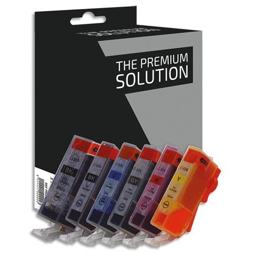 Cartouche compatible jet d'encre - NCMJ photo Canon PGI-525 / CLI-526 - Référence B8C525/526B/CL_0