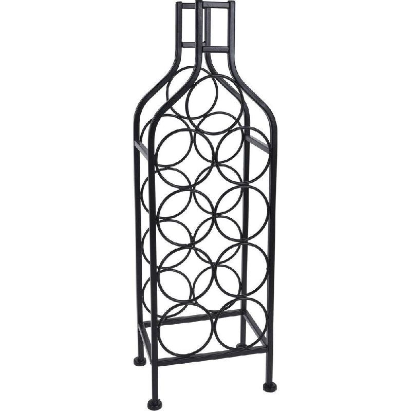 Range bouteilles à poser en métal pour 9 bouteilles L21,5 x P18 x H49cm_0