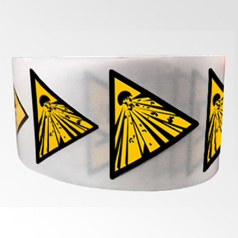 ROULEAU DE PICTOS DE DANGER - MATIÈRES EXPLOSIVES - W002  - 25 MM