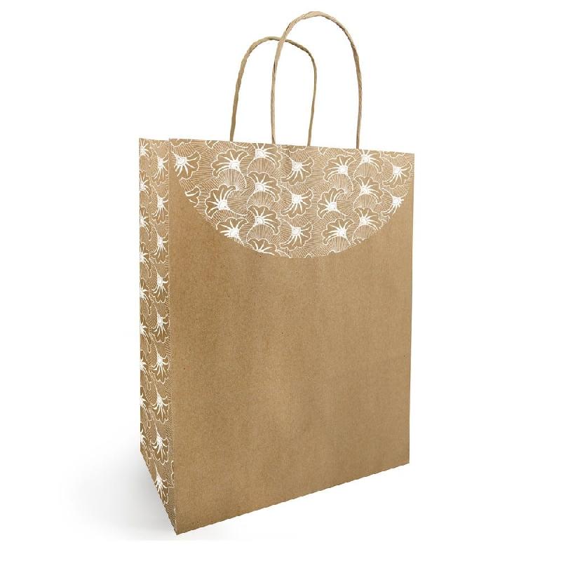 Sac kraft lisse Evidence poignées torsadées 25x12x31cm - par 50_0