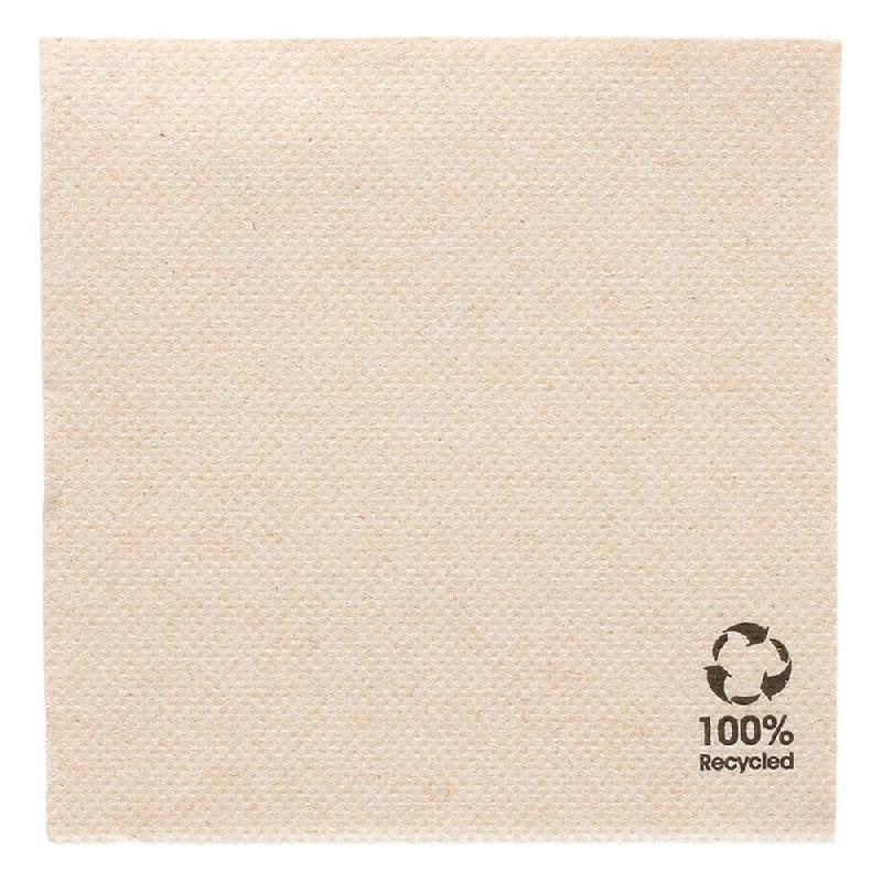 Serviette en papier gaufré recyclé naturel 2 plis 20x20cm - par 2400_0