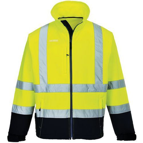 VESTE SOFTSHELL HAUTE-VISIBILITÉ S425 BLEU/JAUNE XL - PORTWEST