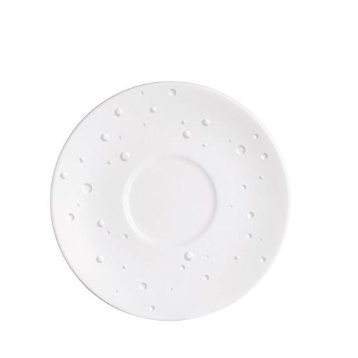 SOUS-TASSE À THÉ BLANCHE AVEC MOTIF GOUTTE D'EAU 14.5CM EN PORCELAINE - CHEF & SOMMELIER - WATER PEARL