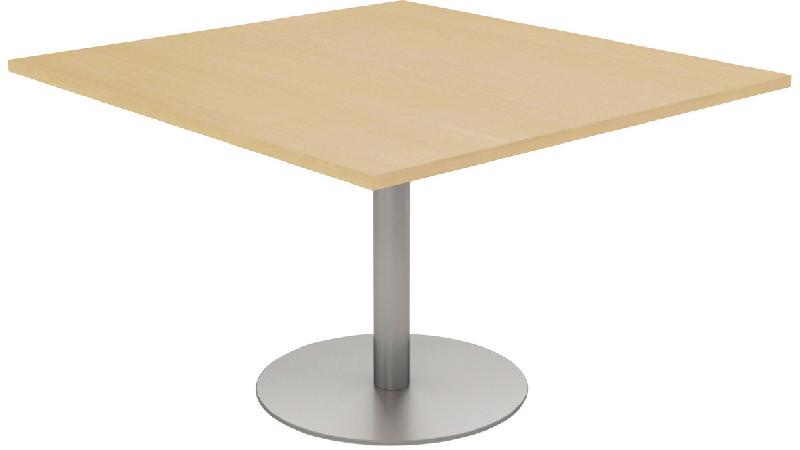 TABLE CONFÉRENCE ELGA PIED COROLLE 120X113 CM PLATEAU STRATIFIÉ HÊTRE/ALU - MANUTAN COLLECTIVITÉS