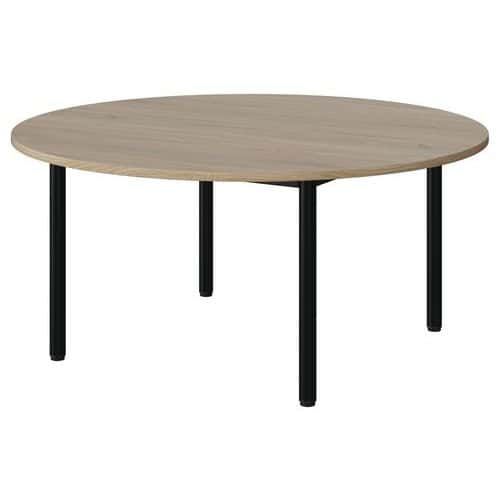 TABLE MALIBU Ø 120 T2 4P STRA ABS CHÊNE 1146/NOIR 9005
