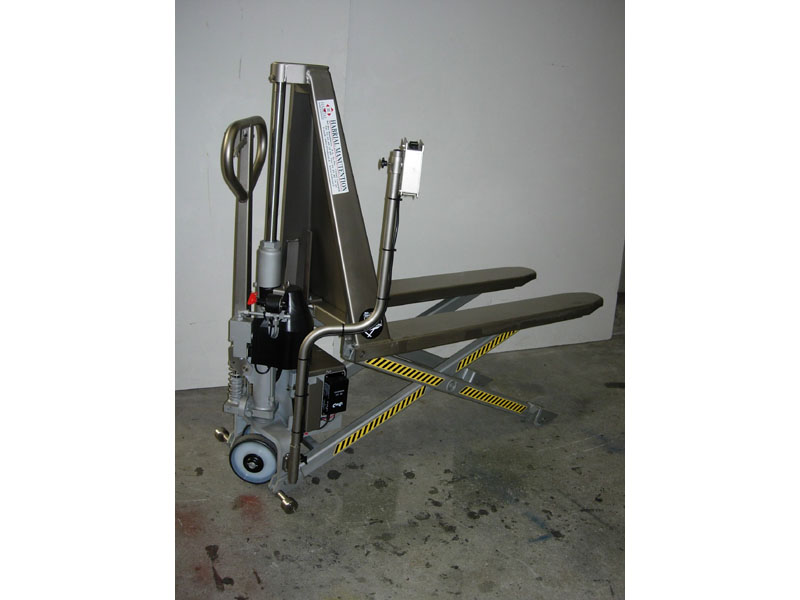 Transpalette haute levée électrique tout-inox - OA-379/S/B FOTOCEL - avec mise à niveau automatique_0