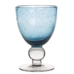 Verre à pied Artisan Bullé 28 cl bleu x6 -  Rond Verre Table Passion - bleu verre 3106233020062_0