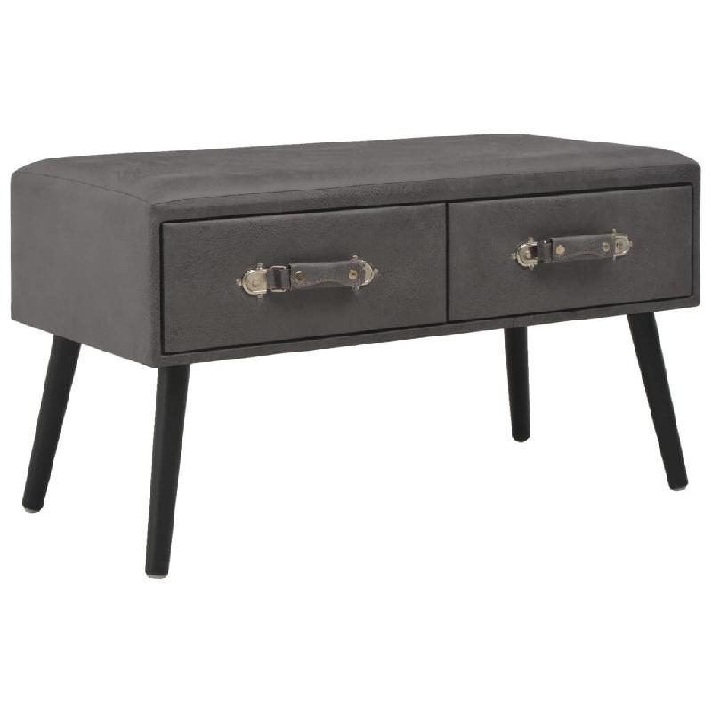 VidaXL Table basse Gris 80x40x46 cm Similicuir  Modèle Atlas Master Core - 247545XL_0