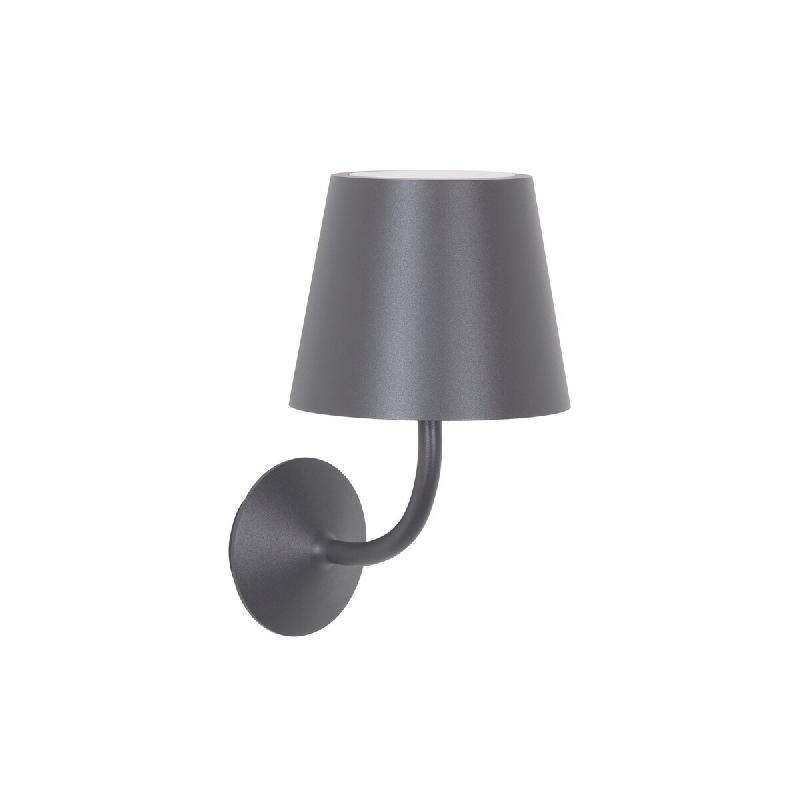 Zafferano Poldina 230V Applique d'extérieur en aluminium moulé sous pression Gris foncé avec diffuseur en polycarbonate transparent IP54 E27 - gris_0