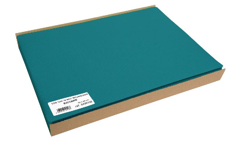 SET DE TABLE BLEU CANARD SPUNBOND 30X40 MM  (100 PIÈCES)