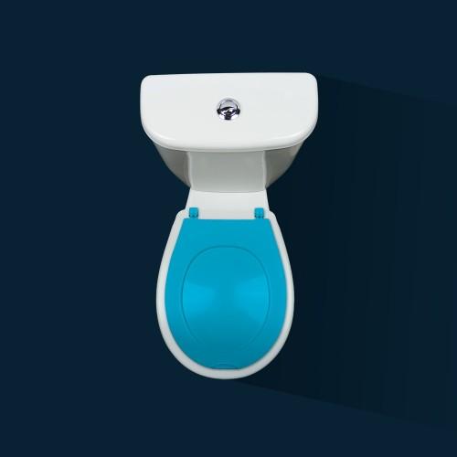 ABATTANT WC CLIPSABLE - 100 % HYGIÉNIQUE - BLEU PAPADO
