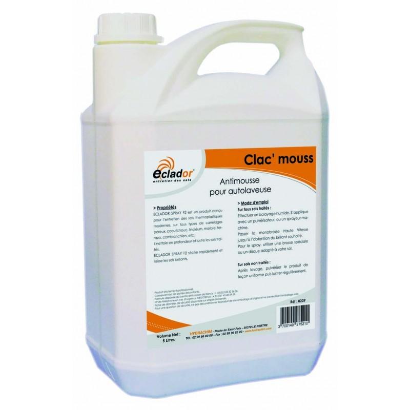 Antimousse pour détergent CLAC'MOUSS - Bidon 5L - Usage professionnel pour autolaveuse_0
