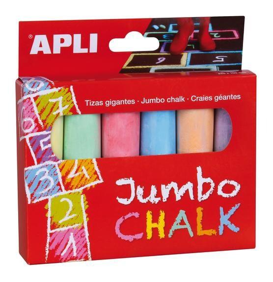Apli Etui de 6 craies de couleur Jumbo diam. 25mm - 8410782143673_0