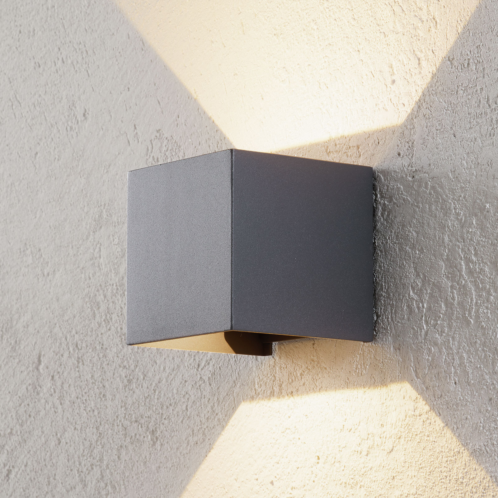ORION APPLIQUE D’EXTÉRIEUR LED CUBE, GRIS BASALTE