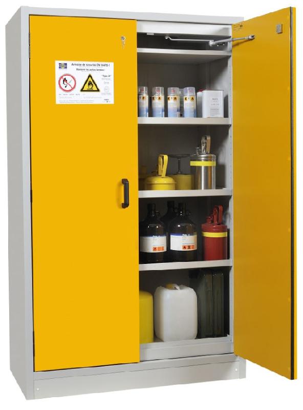 Armoire de sécurité ANTI-FEU 30 min haute 2 portes - 1195 x 595 x 1935 mm - 284 kg_0